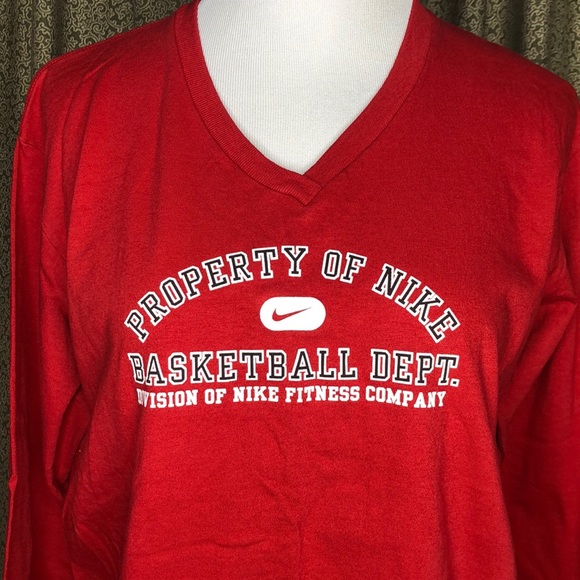 Nike red long sleeve tee XL - Picture 2 of 3